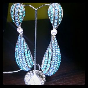 Beautiful blue studded earringd